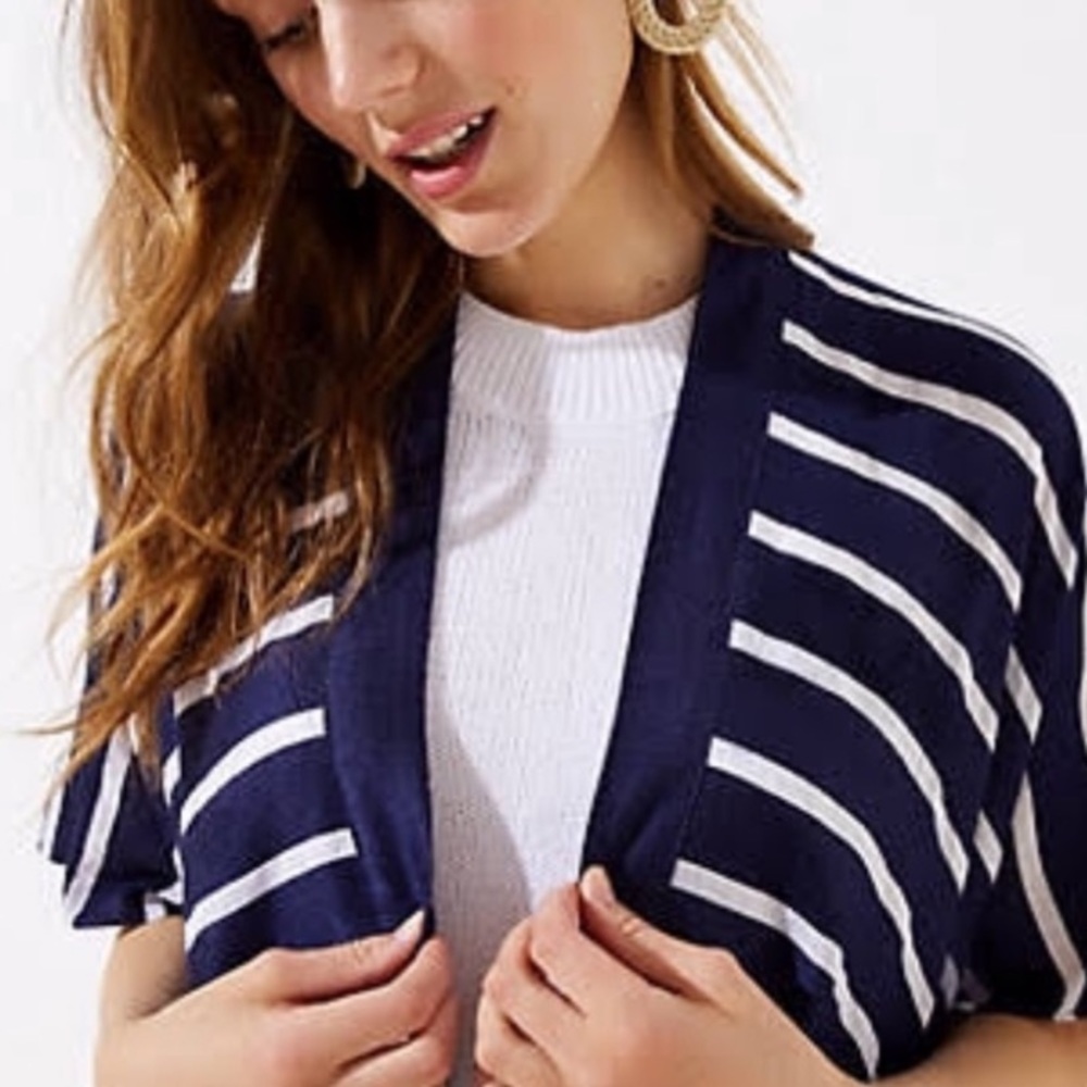 NWT LOFT Maritime Stripe Kimono - Picture 2 of 2